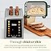 Cuisinart SimpliTouch XL 2-Slice Toaster Digital Colour Touchscreen Display|Extra-Large Slots|High-Lift QuickView |Bread, Bagel, Sourdough & Fruit Bread Presets|Defrost| +15 Seconds Toast Boost