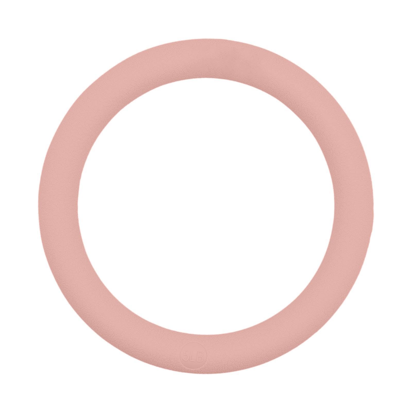 Weight Anello Cerchio Fitness Allenamento Strumento Esercizio Struttura Antiscivolo in Silicone Ghisa Adatto per, Colore Rosa