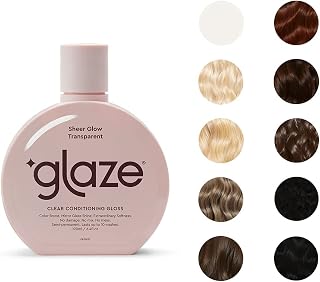 Glaze Sheer Glow Transparent Clear Conditioning Super Gloss 6.4 fl.oz (2-3 Hair Treatments) Award Winning Hair Gloss Treatment. No mix, no mess hair mask - guaranteed results in 10 minutes