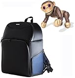 Navitech Rugged Black & Blue Backpack/Rucksack Compatible with The Zoomer Chimp by Spin Master