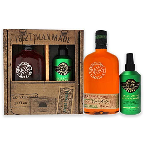 18.21 Man Made Spiced Vanilla Wash & Shaving Glide Gift Set