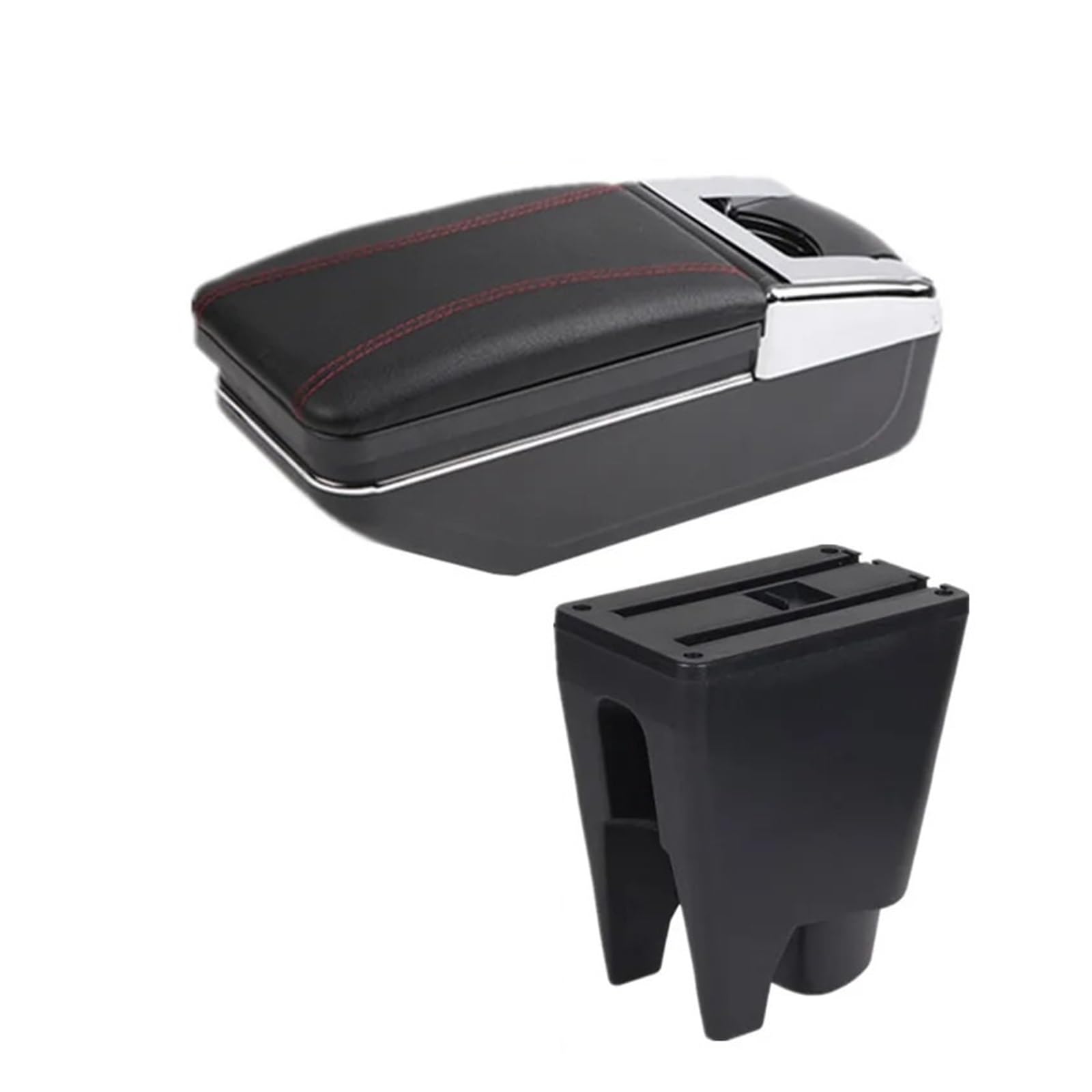 GBGWRMRYX Center Armrest Box For C1 Car Interior Armrest Storage Box Dedicated Retrofit Replacement Accessories Arm Rest(A red line NO USB)