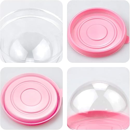 Miniatura 3 de PRALB Juego de 100 mini cajas para cupcakes de 2.75 x 2.75 x 2 pulgadas, de plástico transparente, para muffins, cúpula, muffins, caja de un solo