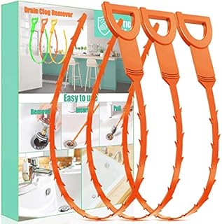Drain Clog Remover,3 Pack Snake Clog Remover Tool,Drain Cleaner Tool for Sink,Tube Drain Cleaning,Hair Clog Remover.