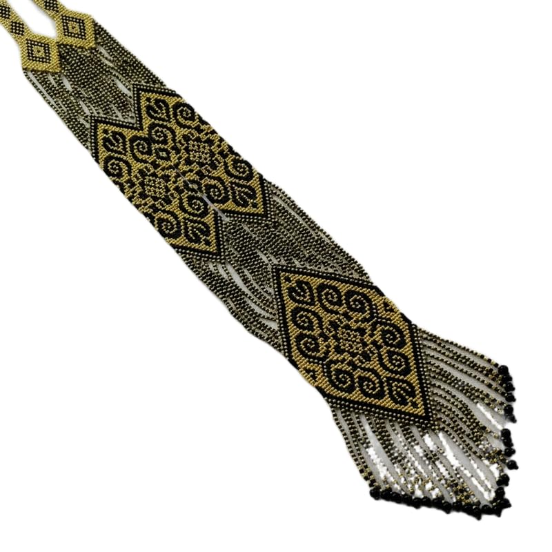 Collier Gerdan ukrainien multicolore LKBEADS pour sublimer un look bohème chic ou une tenue de fête