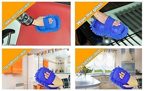 Image of NIKAVI Multipurpose Microfiber Wash and Dry Cleaning Sponge & Scrubs