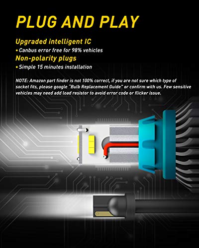 image for AUXITO Error Free 912 921 LED Bulb Reverse Lights Backup Lights 4000 L