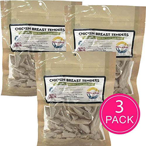 Fresh Is Best Freeze Dried Pet Food Treats - 3 Pack - Dog and Cat - All Natural Chicken Breast Tenders