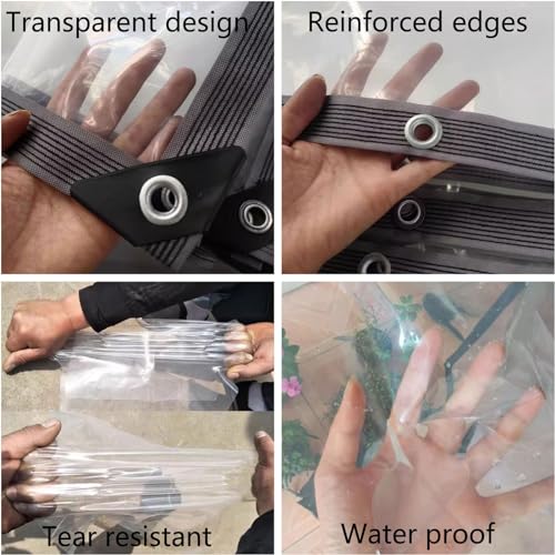 Lonas transparentes impermeables para aislar el porche de la lluvia 4
