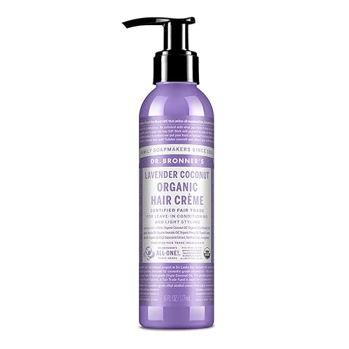Acondicionador de pelo y crema de peinar Dr. Bronner de lavanda y coco, crema, 6 onzas líquidas