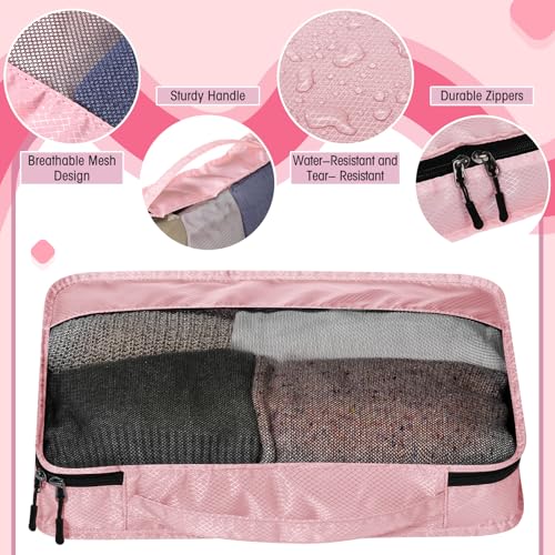 Bulyoou Packing Cubes for Suitcase Large Organizer Bags,S,Pink by Bulyoou - Used condition - Image 2