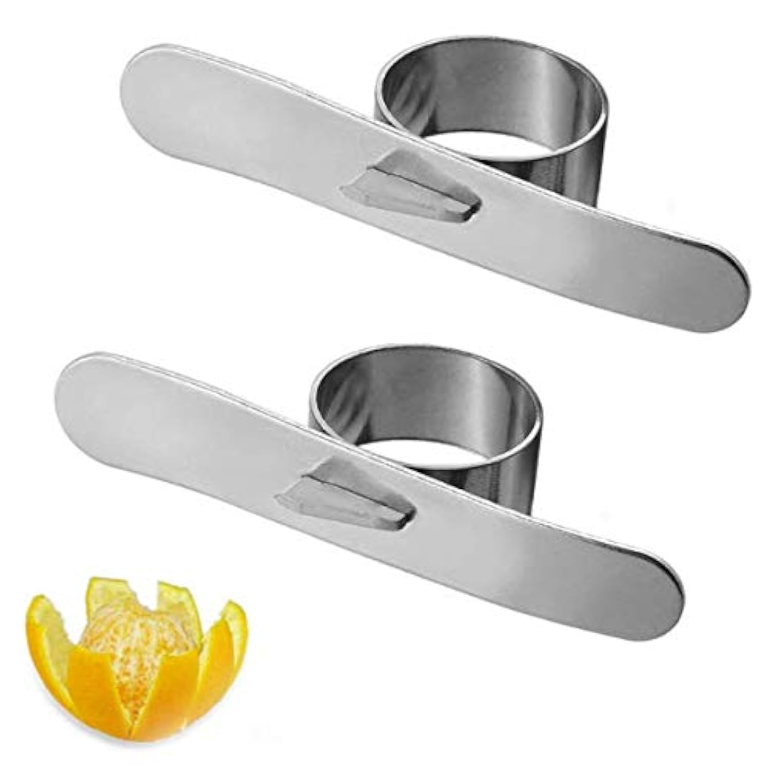 DNHCLL Pack of 2 Orange Peeler Citrus Peelers Stainless steel Affordable Orange Peeler Tool Easy Fruit Slicer Cutter Peeler Remover Kitchen Accessories Knife Cooking Tools Kitchen Gadget