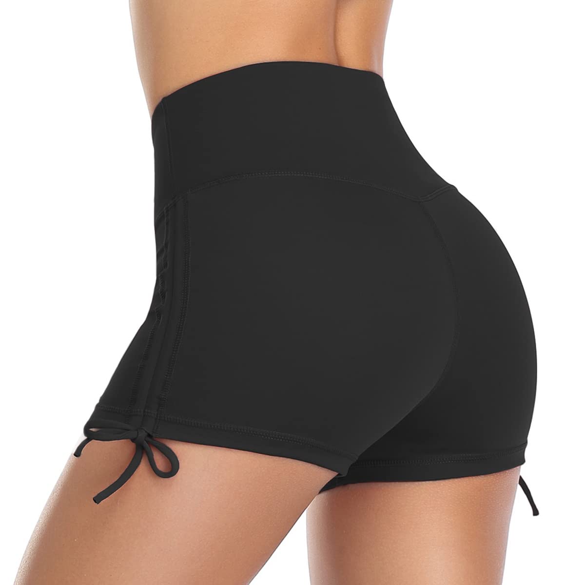 VUTRU Damen Badeshorts Kurze Hohe Taille Badehose Schnell Trocknend Schwimmhose Yogahose Yoga Leggings
