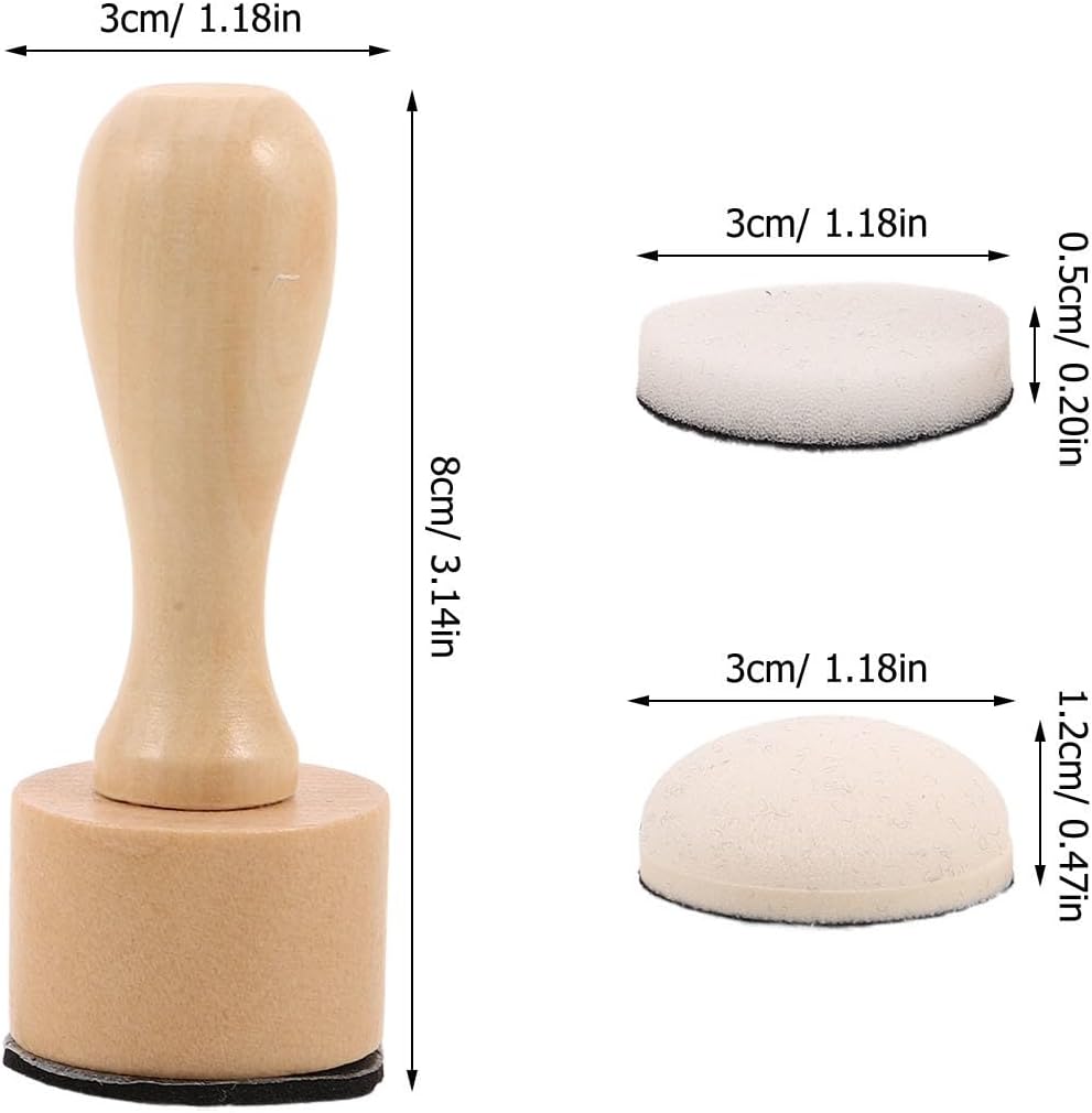 1 Set Ink Blending Tool with Replacement Sponge Pads - Mini Round Applicator for Distressing, Scrapbooking, and Painting - Art Supplies for Inking and Stencil Design