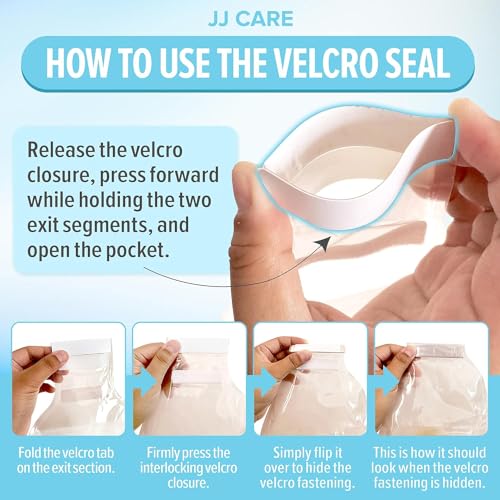 JJ CARE Colostomy Bags 20 PCS, One-Piece Pouching Ostomy Bags, No Mess Ostomy Supplies for Ileostomy, Colostomy, Urostomy Stoma Care with Odor Barrier, Drainable Ostomy Pouch with Cut to Fit Closure