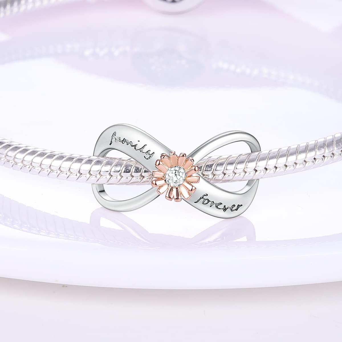 Charms Compatible with Pandora Bracelets, Sterling Silver Dangle Charms for Bracelets Necklaces Heart Butterfly Animal Travel Sunflower Moon Tree Kawaii Kitty Cute Cat Pendants Bead DIY Charm - Image 3