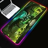 【Alfombrilla de ratón para juegos】 Nuestra alfombrilla de ratón RGB proporciona una superficie súper suave, precisa y controlable. Proporciona la mejor superficie para los sensores de juegos y tiene menor resistencia que otras alfombrillas de ratón. Proporciona una superficie de seguimiento rápida y suave para el mouse. Mejora tu experiencia de juego