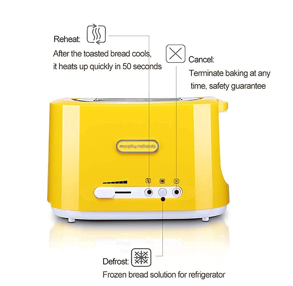 Automatic toaster breakfast machine Toaster 2 Slice Toaster Bagel Toaster with Stainless Steel Baking Rack and Sandwich Clips Small Toaster with High-Lift and Wide Slots 6 Bread Shade Sett