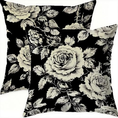 Housse de coussin 70x70 velours imperméable gris lot de 2 - 2