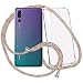 Produktbild mtb more energy® Handykette kompatibel mit Huawei P20 Pro (6.1'') - Rainbow - Smartphone Hülle zum Umhängen - Anti Shock Strong TPU Case
