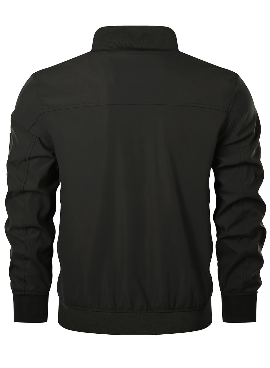 Hood Crew Giacca a vento da bomber da uomo, leggera, casual, elegante, con cerniera e tasche