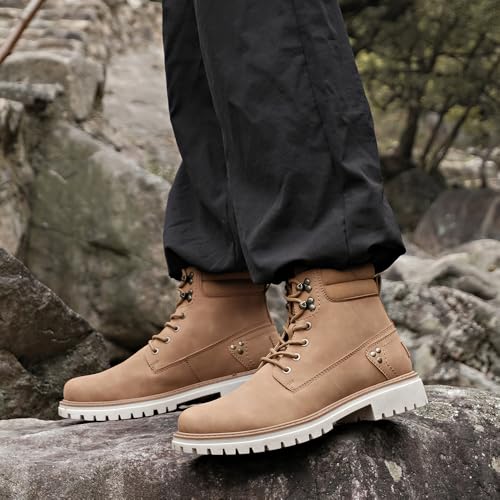 Image of Mens Snow Boots Fur Lined Hiking Boots Waterproof Anti-Slip Outdoor Climbing Shoes