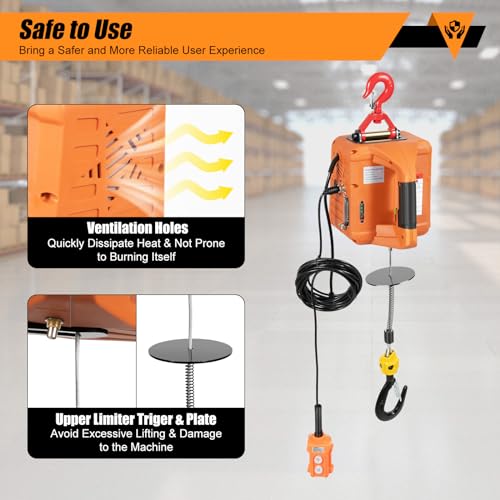 Polipasto Eléctrico 3 en 1 440 lbs con Control Remoto miniatura 2