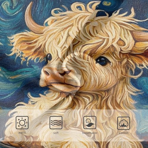 Cute Baby Highland Cow Basket Van Gogh Starry Night Toddler Girls's Underwear 2T 202b85863