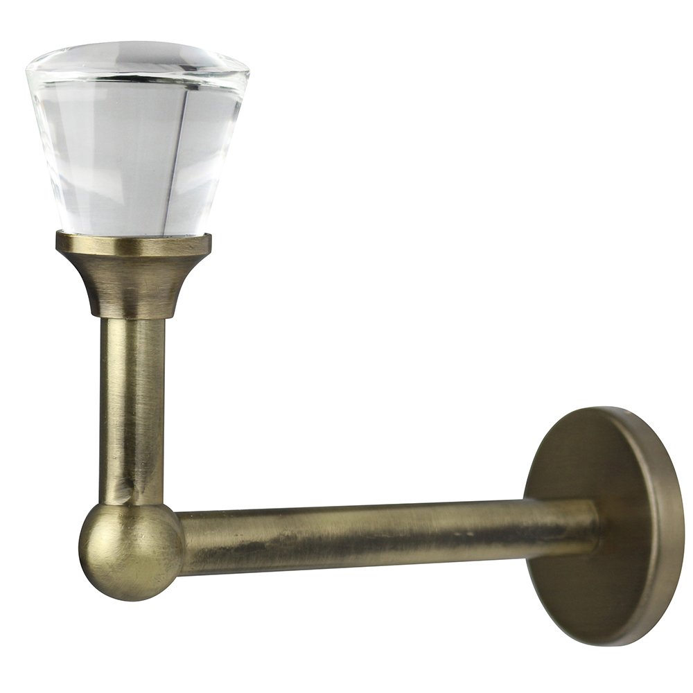 Urbanest Tappo Crystal and Metal Drapery Tieback Holdback, Antique Brass