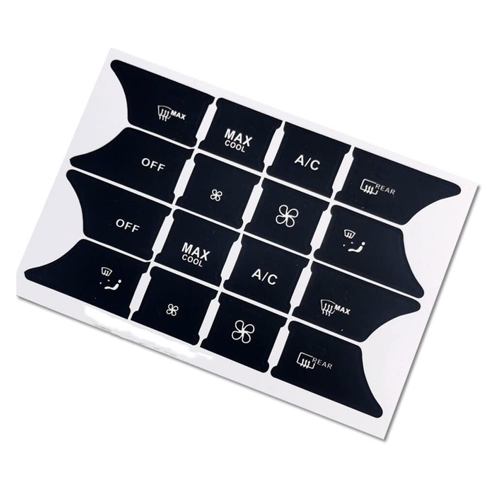 Asudaro Dashboardknopsticker Voor CLS C218 SLK W172 W204 GLK – Zwarte A/C Knopreparatiesticker, Zelfklevend & Hittebestendig