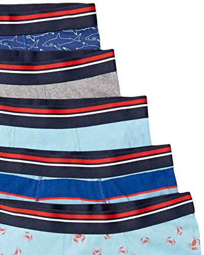 Image of Amazon Essentials Men's Breathable Cotton Boxer Briefs, Tag-Free, Pack of 5