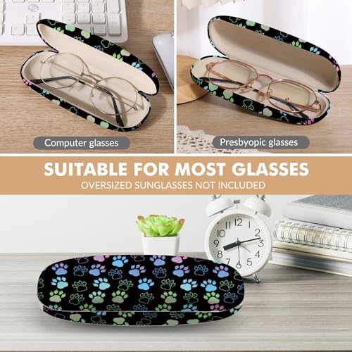Image of Glasses Case Hard Shell,Portable Protective Eyeglasses Case, Eyeglass Holder Box with Cleaning Cloth,for Women Men