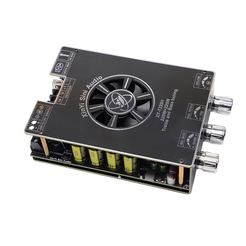 Module Amplificateur Audio Bluetooth XY-T220H 220 W X 2 Réglage Haute et Basse Fréquence Stéréo Double Canal TPA3251-A