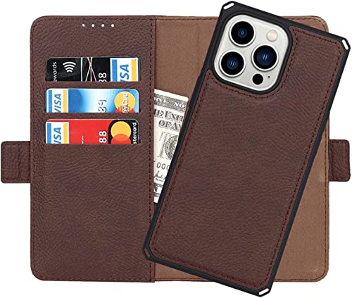 Étui en cuir pour iPhone 13 marron un style intemporel