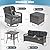 Suvivityse 6 Pieces Patio Furniture Set, Patio Conversation Sets with Wicker Swivel Chair for Backyard Garden(Dark Grey)