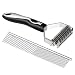 Pet Brush Kit, Dog Cat Rake Brush with Stainless Steel Comb Pet Dematting Comb Grooming Brush for Dog and Cat, 2 Sides Pet Grooming Tool with Round Blades, Easy to Remove Knot Tangle Undercoat Mat