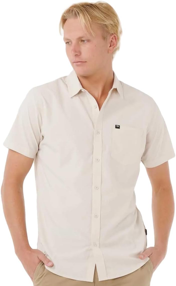 Rip Curl Surf Tech SS Button Down Shirt - Bone