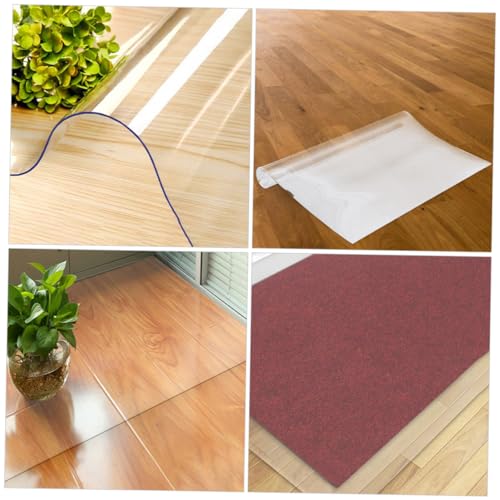 Protector de suelo transparente Abaodam alfombrilla antideslizante de PVC para cuidar su parqué 6