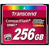 Tarjetas de Memoria Marca Transcend Modelo Compact Flash 256GB 800x