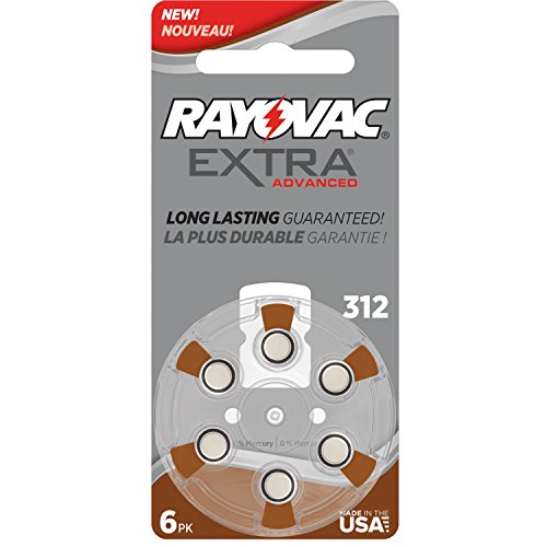 Rayovac Extra Advanced Hearing Aid Batteries Size 312 (300 Batteries) + Keychain