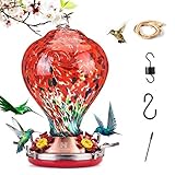 HLHyperLink Hummingbird Feeders for Outdoors - Hummingbird Feeder with Ant Moat and Bee Baffles for Outdoor Garden Patio Porch Backyard Decor