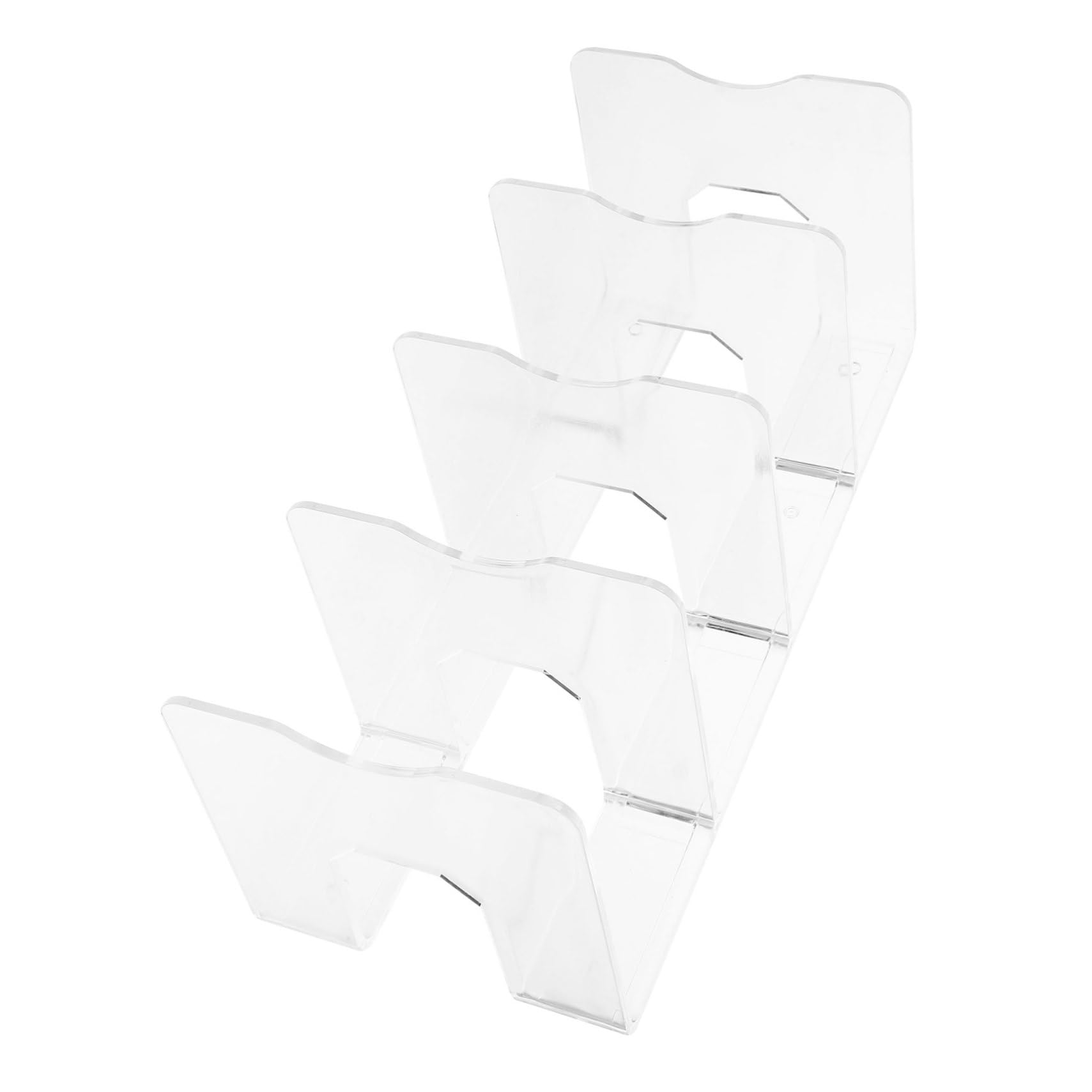 SECFOU 4pezzi Porta Documenti Trasparente Per Ufficio Organizer Da Scrivania Con Scomparti Per Libri e Documenti Rack Di Archiviazione Materiale Resistente Per Studio e Ufficio