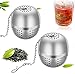 2 Pcs infusore tè, infusore per tisane Infusore a Sfera da Tè Infusore per Tè a Forma di Palla Acciaio Inossidabile con Catenaper Foglie di Tè Sfuse Fini, Spezie, Condimenti, Teiere