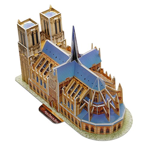 Runsong Creative 3D Puzzle Paper Model Notre Dame De Paris Diy Fun & Educational Toys World Great Architecture Series, 30 Pcs #TOP3