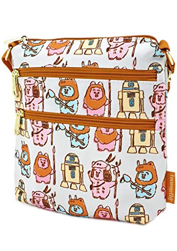 Loungefly x Star Wars Pastel Ewok Allover-Print Nylon Passport Bag, Multicolored, Medium3