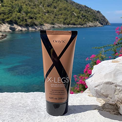 Onyx X-Legs Ultra Dark Leg Bronzer - Indoor Outdoor Tanning Lotion For Legs - Hair Growth Inhibitors - Anti Cellulite Oil For Skin Firming - Extreme Body Bronzer Formulated For Maximum Instant Tan Results #TOP6