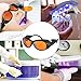 Professional UV Light Safety Glasses for 90nm-490nm wavelength UV lamps, UVC protective glasses, blocking blue light , Anti-Fatigue Anti Glare, shatterproof, anti-scratch and anti-fog, orange lenses