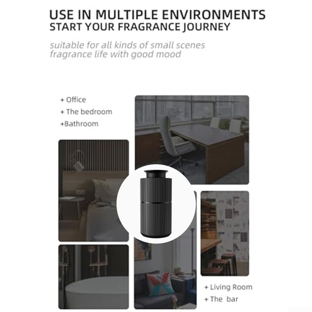 Diffusore di aromi per auto elettrico wireless con induzione intelligente - Macchina per fragranze spray verticale tipo C, ricarica per auto e casa, 23,5 x 11 cm