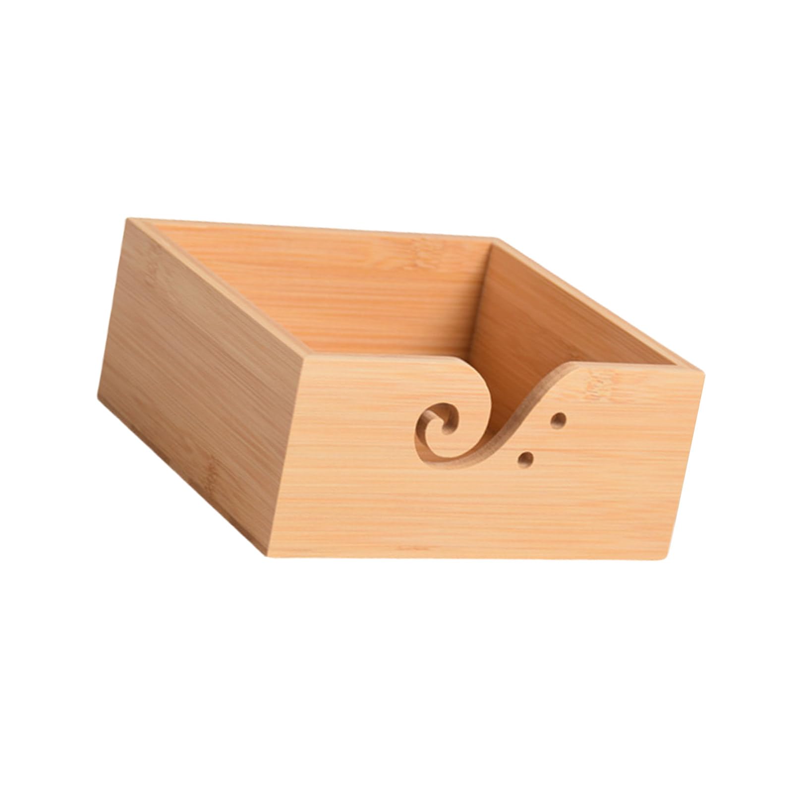 Tsophreniq Yarn Bowl with Lid Wood Knitting Yarn Holder Embroidery Crocheting Storage Accessories for Crocheting Knitting Wool Storage