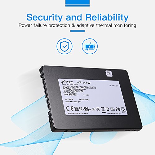 Grborn 1100シリーズ 256GB 2.5インチ 内蔵ソリッドステートドライブ SSD SATA 6Gbps 530 MB/s 最大読み取り転送レート MTFDDAK256TBN-1AR1ZABYY